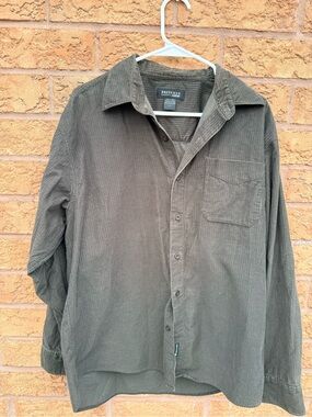 4/$25 • Britches Olive Green Corduroy Button Down Shirt